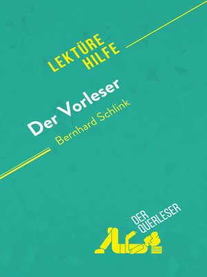 cover image of Der Vorleser von Bernhard Schlink (Lektürehilfe)
